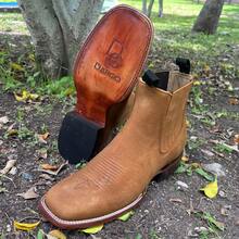 Botin Vaquero De Piel Nubuck Camel Suela De Cuero Para Hombre Bota De Piel Cafe Cowboy Playa Boda Fiesta Exterior Botas De Cuero Botines Cafe Miel - Camel - Ver 5