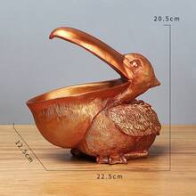 1pc Pelican Resin Statue, Entryway Decor Key Holder, Waterproof Multipurpose Storage, Suitable For Home, Living Room, Office Desk Decoration
