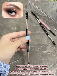 1/3 pezzi Pennello per sopracciglia, Pennello per ciglie, Doppia testina, Pennello professionale per sopracciglia angolato doppio e pettine per ciglie, Pennello per eyeliner, Bacchette per mascara, Accessori per il trucco per estensioni di ciglie e sopracciglia, Strumenti per il trucco per un facile trasporto, Trucco, Economico, Decorazione della stanza, Toeletta, Viaggio, Camera da letto, Accessori per il trucco