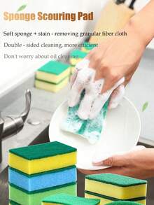 12 件厨房擦洗垫、海绵擦洗器、清洁刷套装，适用于肥皂、餐具、平底锅、毛巾、架子、水槽、洗碗机 - 彩色 - 查看 6