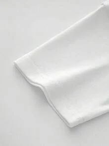 "Evil Eye Hamsa Hand Graphic T-Shirt - Women's Casual Crew Neck Short Sleeve Cotton Tee,  Design, Summer Lightweight Top - Ideal For Everyday Wear, Gift For Friend, Good Luck Charm Apparel_Unisex 90s Vintage Black White Logo Print Weekend Oversized Cotton Tee - 白色 - 查看 3