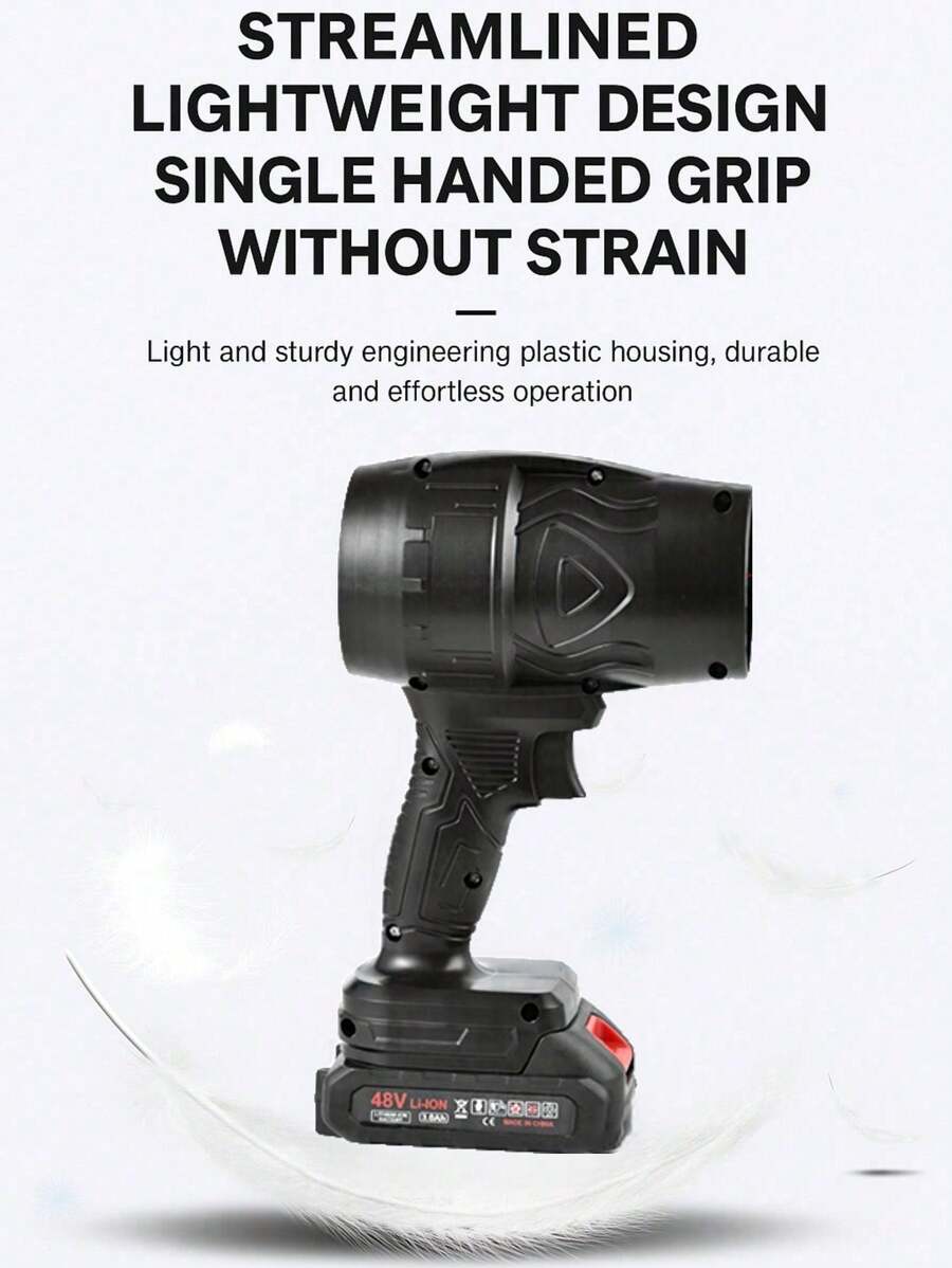 高效暴力涡轮风扇管道无绳强力鼓风机手持风扇，20000RPM涡轮喷射鼓风机，强劲气流1300G，涡轮干燥车载干燥机，草坪护理鼓风机，吹雪机，用于庭院清洁，吹树叶和灰尘，干燥，露营