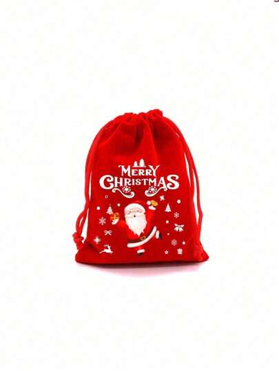 Set de 10 bolsas de regalo grandes con cierre de cordón para Navidad y Halloween