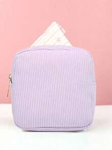 多功能卫生巾收纳袋，小方袋，日式甜美灯芯绒方形化妆洗漱包，基础款卫生巾收纳袋，便携大容量简约风格收纳袋，可收纳卫生巾、卫生棉条和卫生巾（L1尼龙系列），化妆包，旅行学习用品，旅行必备化妆包，假日必备化妆包，化妆包，化妆袋，化妆品收纳盒，假日，2024冬季，化妆品收纳盒，化妆品收纳，返校用品 - 彩色 - 查看 10