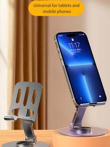 A Metal Phone Holder With A Rotating Folding Desktop Phone Holder - Multicolor - View 4
