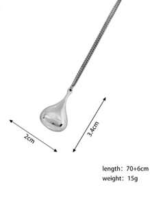 1 pezzo Collana con pendente a goccia geometrico, collana minimalista di colore argento alla moda per donne, adatta per uscite, feste, abbinamento di outfit e regali
