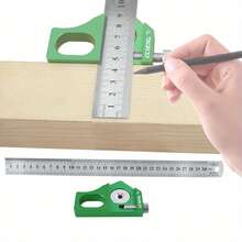 1 件木工方形划线器 - 钢尺定位块铝合金 - 45/60/90 度角划线器线标记规用于尺子定位器木工木工划线器测量工具 - 綠色 - 查看 8