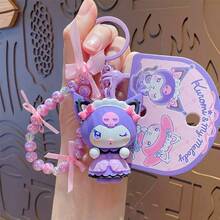 1 pieza Llavero oficial de muñeca con dije de gato de Sanrio, accesorio lindo de estilo japonés, figura de personaje de dibujos animados, regalo para estudiantes, artículo de moda para niñas, coleccionable, llavero, decoración para mochila, regalo de fiesta, accesorio de pareja, decoración colgante para auto, regalo de cumpleaños, mercancía de Halloween, regalo de Navidad, regalo del Día de San Valentín