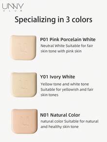 unny club 30克持久全效遮瑕粉底液，适合油性及混合性肌肤，24小时锁色，打造自然妆效，控油防水，防汗防蹭，瓷白 - #P01 Fluffy Sweet Pomelo - 查看 8