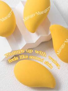 BATENG 6/12pcs Mango-Shaped Makeup Sponge Set – High-Resilience, Non-Latex & Soft Makeup Sponge For Foundation, Cream, Concealer & Powder – Reusable, Skin-Friendly, Dry & Wet Dual Use,Makeup,Cheap,Room Decor,Vanity,Travel,Bedroom,Makeup Accessories,Puff,Makeup Blender,Powder Puff,Makeup Sponge