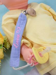 Custom Pacifier Clip With Embroidered Name,Personalized Pacifier Clip,Customized Pacifier Clips Baby Girl,Customizable Pacifier Chain,First Gift For Your Child,Diy Custom Name,Baby Essentials,Baby Girl Gifts,Baby Boy Gifts,Decoration,Multi-Purpose,Friend Gifts/Birthday Gifts,Boys,Girls,Kids - phong cách A - Xem 8