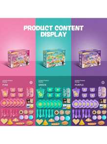 33 pièces Set de thé, Jeu de cuisine pour filles, Jouets de thé de princesse, Jouet de rôle avec desserts et vaisselle, Théière en plastique pour enfants avec jeu d'imagination de desserts, Cadeau idéal pour les filles de 3 à 6 ans, Cadeaux d'anniversaire et de Noël
