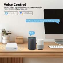 RSH 涂鸦多模 ZigBee 和 BT 智能集线器网关兼容 Alexa Home，即插即用自动化，实现无缝设备控制。设备智能生活 App 远程控制网桥