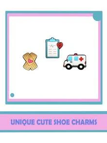 10/20 buc. aleatorii, ornamente pentru pantofi seria Doctor, pentru decorarea pantofilor DIY, calitate premium, accesorii populare, sandale cu bule, decorațiuni pentru pantofi din PVC, accesorii pentru genți de plajă, cadou excelent pentru adolescenți, bărbați, femei și adulți.