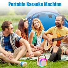 Miniaturowa maszyna karaoke dla dzieci i dorosłych z 2 bezprzewodowymi mikrofonami, wieloma światłami LED, głośnikiem karaoke, głośnikiem do karaoke dla dzieci, prezentami karaoke dla dziewczynek i chłopców w wieku 4, 5, 6, 7, 8, 9, 10, 12 lat i starszych, świąteczna impreza, zabawka dla dziewczynek, mini zabawki, zabawki, gry dla nastolatków, zabawki dla chłopców w wieku 6 lat, zabawki świąteczne dla dzieci, prezenty dla nastoletnich chłopców, gry dla dziewczynek, prezent dla nastolatków
