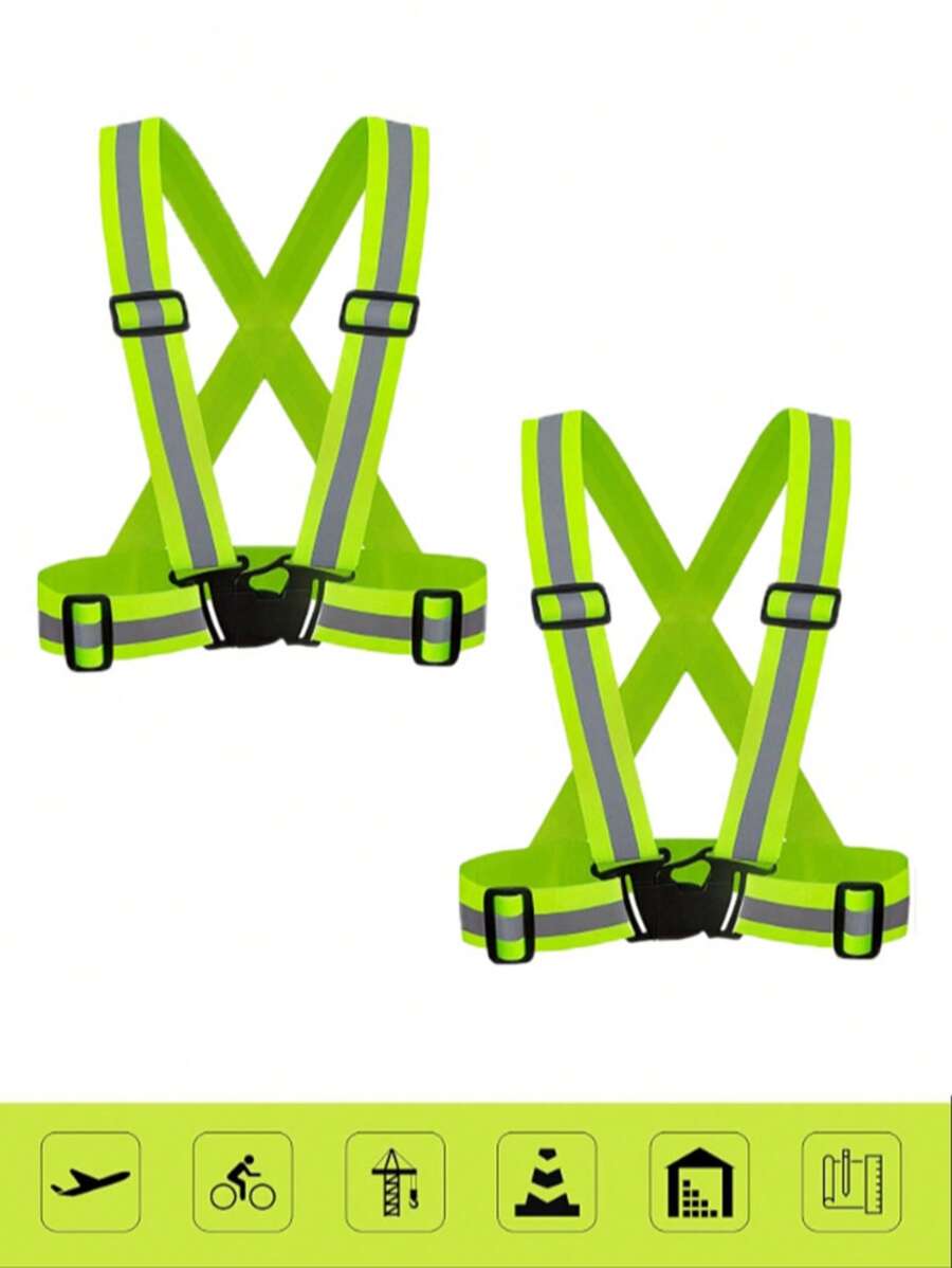 1 件反光背心，适合夜间跑步和运动，弹性反光带反光背心万圣节配饰，万圣节服装秋冬配饰万圣节服装，适合青少年、青年、男士、休闲、户外、运动、度假、毕业礼物、生日、日常穿着