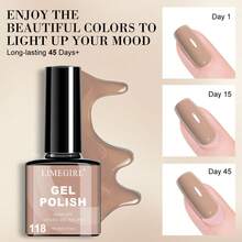 LIMEGIRL 四色凝胶指甲油套装，季节限定色系，持久耐用，可卸式凝胶指甲油套装，DIY 美甲套装，沙龙及居家美甲好礼，女士美甲适用 - 彩色 - 查看 3