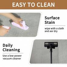 Sour Lemon Carpet Living Room 200x300, Washable Carpet Children's Room Girl Boy Carpet Bedroom Gray Carpet Carpets Area Short Pile Fluffy Anti-Slip Mat Children's Room Carpets - Màu Xám nhạt - Xem 4