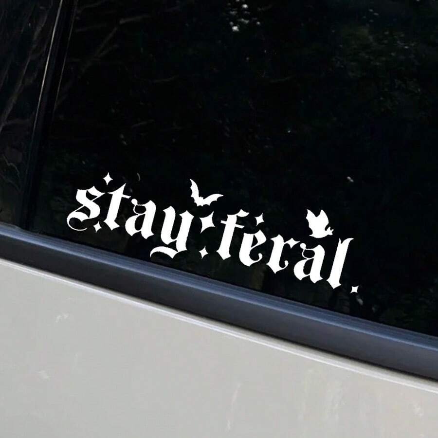 1入6.29*1.85英寸野性永存標籤貼紙汽車、任何平面表面使用的野性貼紙