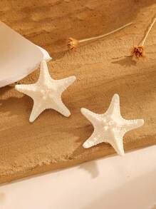 4/2 eleganckie spinki do włosów w kształcie rozgwiazdy – akcesoria z żywicy w stylu boho w kształcie ogona syreny, odpowiednie dla kobiet, idealne na imprezy w stylu plażowym i oceanicznym na Halloween