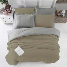 Made In Turkey – Single Duvet Cover Set (160x220 Cm Duvet Cover + 160x240 Cm Flat Sheet + 1 Pillowcase 50x70 Cm) – 80% Cotton 20% Polyester – Soft & Breathable Fabric – Non-Fitted Sheet - Iceberg Green - View 3