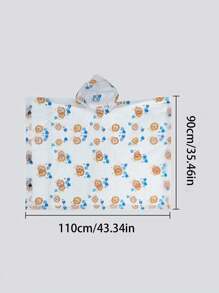 1 Mantella impermeabile di moda per bambini, speciale per ragazzi e ragazze per andare a scuola o passeggiare - Mantella impermeabile imbottita monoblocco per studenti della scuola primaria, portatile per i viaggi, adatta per bambini dai 3 ai 14 anni per andare a scuola, passeggiare, campeggiare e uscire all'aperto