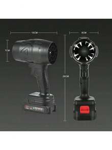 高效暴力涡轮风扇管道无绳强力鼓风机手持风扇，20000RPM涡轮喷射鼓风机，强劲气流1300G，涡轮干燥车载干燥机，草坪护理鼓风机，吹雪机，用于庭院清洁，吹树叶和灰尘，干燥，露营