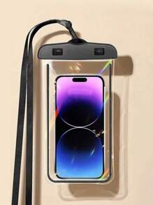 通用防水手机袋 - 荧光防水外壳兼容 15 14 13 12 11 Pro Max XS Plus 兼容三星 Galaxy 手机（最大 7.0 英寸）防水手机干燥袋海滩度假必备品，适合夏季度假、潜水、游泳、沙滩手机壳