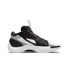Nike Zapatos de baloncesto Jordan Zoom Separate PF Doncic de puntera redonda con cordones, de tela y cuero sintético, con amortiguación TPU, antideslizantes, duraderos y de soporte, de media altura, versión nacional, hombre, negro y blanco