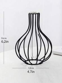 1 szt. Wazon-latarnia w stylu europejskim, lekka, luksusowa, hydroponiczna dekoracja domu z żelaza i szkła, kompozycja kwiatowa do salonu