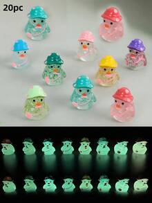 100/50/20/10/1 pieza Pato mini brillante, Pato mini con sombrero, Decoración de hada fluorescente para jardín, Decoración de micro paisaje animal lindo, Accesorios de decoración de escritorio, Decoración del hogar, Adecuado para que las niñas decoren sus habitaciones, Decoraciones lindas para compartir con buenos amigos, Decora las habitaciones de manera talla grande hermosa, Adecuado como regalo de cumpleaños para amigos (Color aleatorio)