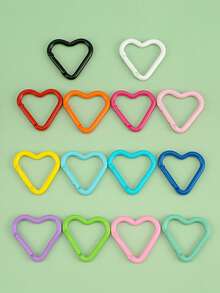 5/4/3/2pcs Heart-Shaped Snap Hook, Aluminum Alloy Carabiners, Use For Outdoor Climbing, Backpack, Daily Wear, Fishing Hiking Traveling And Sports Keychain Clip,For Jewelry Making Crocheting Crafts Arts Backpack Decor,Luxury Handbag Accessory,Valentine's Day,Fashion Jewelry Accessories,Couples Birthday & Holiday Gifts,Suitable For Bag Charm Car Keys - Multicolor - View 12