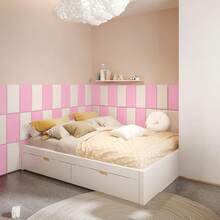 1 件 20x40 厘米即剥即贴床头板、软垫墙板、双人床床头板墙板、卧室/客厅自粘式 3D 墙板 - 彩色 - 查看 11