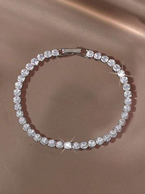 Fashion Bracelet Zirconia Tennis Ball Women's Fashion Simple Engagement Wedding Accessories