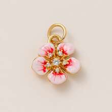 1pc Fashionable, Sweet, Cute, Colorful Flower Pendant, Pearl Grape Pendant, Ballet Dancer Pendant, Electroplated 18K Gold Waterproof And Sweat Proof, Suitable For DIY Necklaces, Bracelets, Earrings, Keychains, Bag Chains, Shoe Buckle Accessories, Women's Jewelry Accessories, DIY Accessories