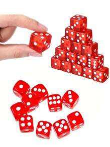 30pcs/10pcs/Set Of Playing Dice, Dyedunitaa 6-Sided Translucent Rounded And Vintage Board Games, Party, Vacation, Family Games, Math Teaching Tools, Classroom Accessories, Dada Game, Wine Table Props, Wine Line, Transparent Macaroon-Colored Dice, Party Props, Gift Fillers, Holiday Atmosphere Props