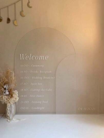 1pc 11.8"X15.7"/15.7"X21.7" Frosted Blank Acrylic For DIY Wedding Directional Sign, Wedding Signage, Birthday, Engagement Party Display Board, Party Display Board