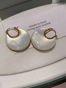 2 件几何滴油简约别致铜多色耳环，适合女士，适合宴会、聚会、约会、搭配日常服装 - B11552 - 查看 6