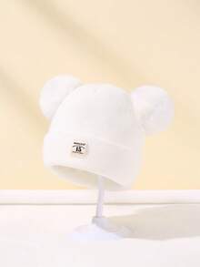 3 件套婴儿冬帽套装 - 适合幼儿男孩和女孩的柔软针织帽，保暖婴儿帽 - 彩色 - 查看 7