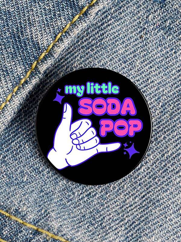 1 PIEZA Broche personalizado con diseño de mi pequeña soda pop, broches lindos y de dibujos animados como regalo para mujeres para decorar camisas, chaquetas, bolsos, mochilas
