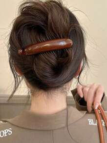 4 件/1 件女士黑色/红色/黄色/棕色 3.74 英寸/9.5 厘米中号优雅蝴蝶结发夹，可爱简约时尚简约风格适合休闲、复古、宫廷服装、日常、化妆、发型、通勤、度假、学校、派对、节日、礼物、爪夹、发夹、发夹、发夹、香蕉夹 - 彩色 - 查看 2