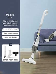 Aspiradora Inalámbrica  120W, 30 Minutos de autonomía Aspirador de Varilla con diseño antienredos, autoportante,  para Pelo de Mascotas, moqueta y Suelo de Madera Dura - Azul - Ver 1