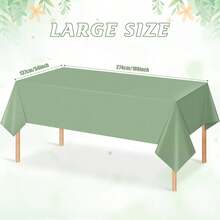 1pc/4pcs Lightweight Disposable Solid Color Tablecloth, Sage Green, Foldable, Easy To Clean, Suitable For Wedding, Birthday, Graduation Ceremony And Various Party Tabletop