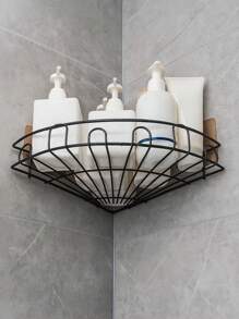 Półka łazienkowa bez dziurkacza, wielofunkcyjna półka łazienkowa w kształcie trójkąta, wielowarstwowa półka ścienna do przechowywania przedmiotów toaletowych, dostępna w dwóch stylach i dwóch kolorach