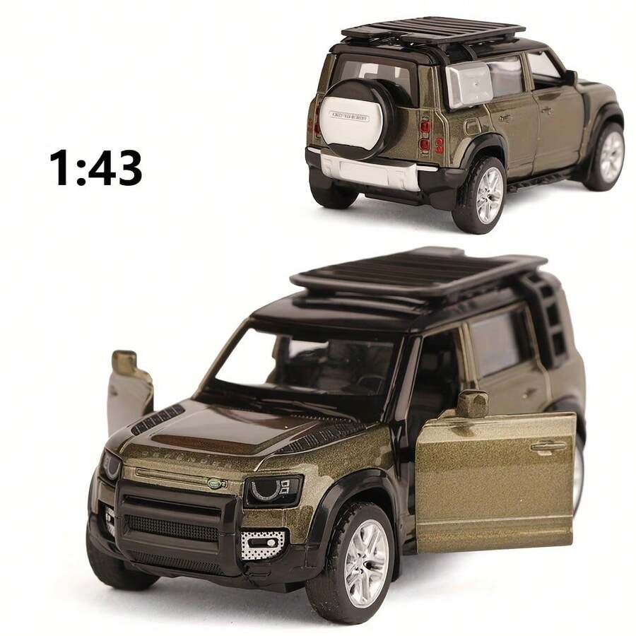 Burago 1: 43 Land Rover Defender 110 Simulation Alloy Car Model Children's Toy Car Pendant Power Car Model Boy Toy Birthday Gift - Green - View 1
