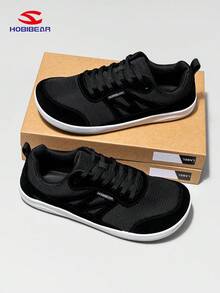 HOBIBEAR 零落差赤足鞋|男女款越野跑鞋|宽头时尚步行鞋 - 黑與白 - 查看 2