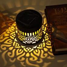 Solar Powered Mandala Iron Art Lamp Wall Light, Warm Light LED, Waterproof, Suitable For Yard, Lawn, Park