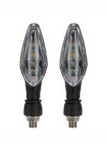 2pcs Motorcycle Turn Signal Light, High Brightness LED, Yellow Constant Light, Motorcycle Electric Turn Signal Light, Daytime Running Light - Multicolor - View 6