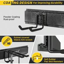 48 Inches Garage Storage, Garage Organization, Wall Mount Garden Tool Organizer, 440lbs Adjustable Heavy Duty Metal Hanging Hooks, Yard Rack Hanger System Shovel Rake Broom Ladder Holder, Men Gift