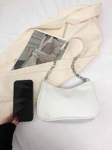 Lässige, vielseitige Mode Litchi-Textur Unterarm Damen Umhängetaschen